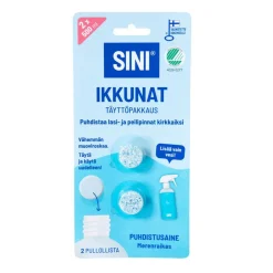 Puhdistus Ja Siivous^Sini ikkunat täyttöpakkaus 2 kpl
