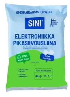 Puhdistus Ja Siivous^Sini pikasiivousliina elektroniikka 28x18 cm 30 kpl omena