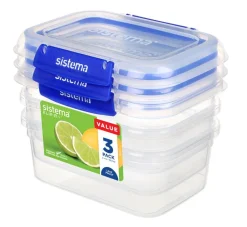 Ruoansäilytys Ja Järjestys^Sistema Klip It + rasiasetti 3 kpl 1 L