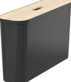 Paperikorit Ja Roska-Astiat|Säilytyskorit Ja Laatikot^Smartstore Collect 46 L Slim musta vanerikannella