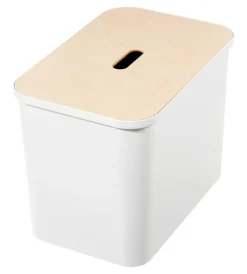 Paperikorit Ja Roska-Astiat^Smartstore Collect lajitteluastia vanerikannella 76 L  valkoinen