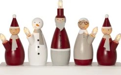 Koriste- Ja Kausivalot^Star Trading 5-haarainen kynttelikkö Tomtefamilj