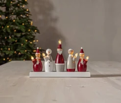 Koriste- Ja Kausivalot^Star Trading 5-haarainen kynttelikkö Tomtefamilj