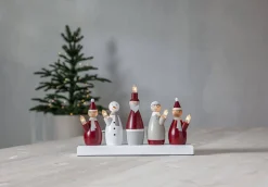 Koriste- Ja Kausivalot^Star Trading 5-haarainen kynttelikkö Tomtefamilj