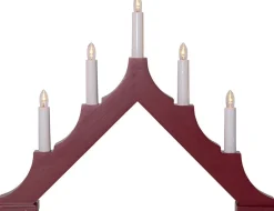 Koriste- Ja Kausivalot^Star Trading kynttelikkö Alma 5 l punainen