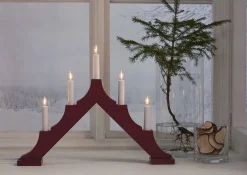 Koriste- Ja Kausivalot^Star Trading kynttelikkö Alma 5 l punainen