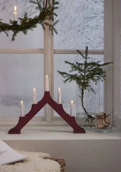 Koriste- Ja Kausivalot^Star Trading kynttelikkö Alma 5 l punainen