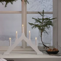 Koriste- Ja Kausivalot^Star Trading kynttelikkö Alma 5 l valkoinen