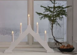 Koriste- Ja Kausivalot^Star Trading kynttelikkö Alma 5 l valkoinen