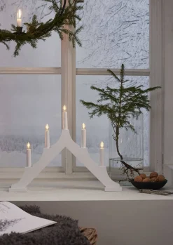 Koriste- Ja Kausivalot^Star Trading kynttelikkö Alma 5 l valkoinen