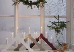 Koriste- Ja Kausivalot^Star Trading kynttelikkö Alma 5 l  beige