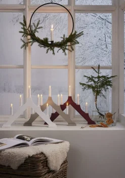 Koriste- Ja Kausivalot^Star Trading kynttelikkö Alma 5 l  beige