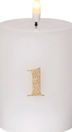 Koriste- Ja Kausivalot^Star Trading LED-kynttilä Flamme Advent valkoinen 4 kpl