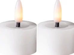 Koriste- Ja Kausivalot^Star Trading LED-kynttilä Flamme Flow 4 cm valkoinen 2 kpl