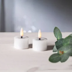 Koriste- Ja Kausivalot^Star Trading LED-kynttilä Flamme Flow 4 cm valkoinen 2 kpl