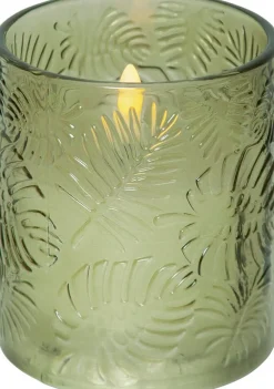 Koriste- Ja Kausivalot^Star Trading LED-kynttilä Flamme Leaf 10 cm vihreä