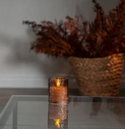 Koriste- Ja Kausivalot^Star Trading LED-kynttilä Flamme Leaf 10 cm ruskea