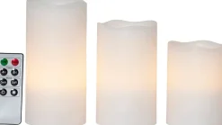 Koriste- Ja Kausivalot^Star Trading LED-kynttilä May valkoinen 3 kpl