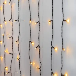 Koriste- Ja Kausivalot^Star Trading valoverho Golden Warm White 120 LED musta 1,3x2