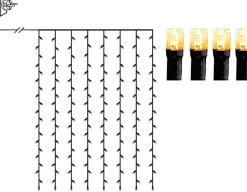 Koriste- Ja Kausivalot^Star Trading valoverho Golden Warm White 120 LED musta 1,3x2