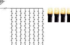 Koriste- Ja Kausivalot^Star Trading valoverho Golden Warm White 80 LED musta 1,3x1,