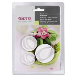 Leivonta^ Städter Painomuotti ruusunlehti 3-osaa 2-4 cm