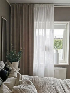 Verhot Ja Verhotarvikkeet^Svanefors verhot Elise 135x280 cm beige 2 kpl