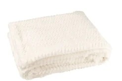 Sisustustekstiilit^ Torkkupeitto 130x180 cm valkoinen