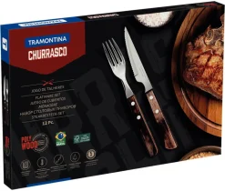 Aterimet^Tramontina pihviaterimet Churrasco 12 os. polywood