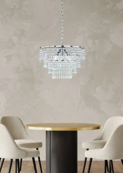 Sisustusvalaisimet^Trio Lighting kattokruunu Orient 42 cm 3xE14 kromi