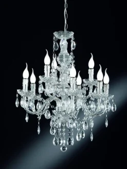 Sisustusvalaisimet^Trio Lighting kattokruunu Luster 9-os 9xE14 kirkas