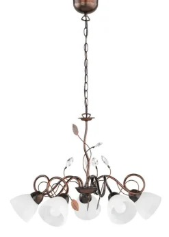 Sisustusvalaisimet^Trio Lighting kattokruunu Traditio 5-os E14 rustiikki