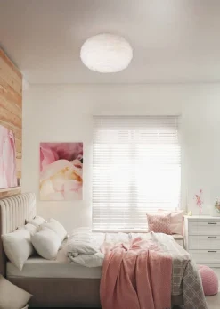 Sisustusvalaisimet^Trio Lighting kattovalaisin Furry 2xE27 hiekanvalkoinen