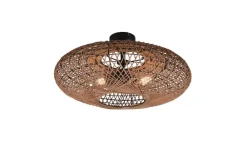 Sisustusvalaisimet^Trio Lighting kattovalaisin Hedda 2xE27 mattamusta/sisal