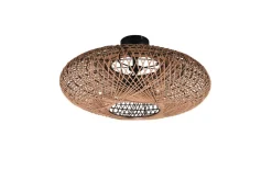 Sisustusvalaisimet^Trio Lighting kattovalaisin Hedda 2xE27 mattamusta/sisal