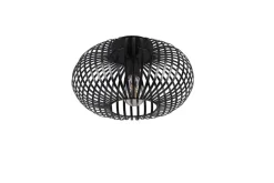 Sisustusvalaisimet^Trio Lighting kattovalaisin Johann 30 cm E27 mattamusta