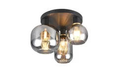 Sisustusvalaisimet^Trio Lighting kattovalaisin Diva 3-os E27 mattamusta/kromatt