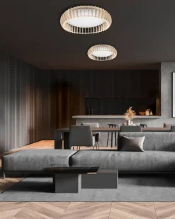 Sisustusvalaisimet^Trio Lighting kattovalaisin Monte LED 60 cm puu