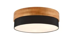 Sisustusvalaisimet^Trio Lighting kattovalaisin Seasons 50 cm E27 musta/puu