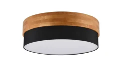 Sisustusvalaisimet^Trio Lighting kattovalaisin Seasons 50 cm E27 musta/puu