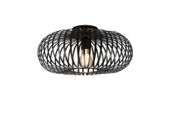 Sisustusvalaisimet^Trio Lighting kattovalaisin Johann 40 cm E27 mattamusta