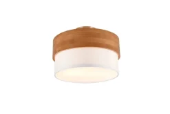 Sisustusvalaisimet^Trio Lighting kattovalaisin Seasons 30 cm E14 valkoinen/puu