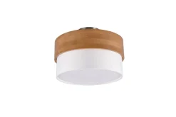 Sisustusvalaisimet^Trio Lighting kattovalaisin Seasons 30 cm E14 valkoinen/puu