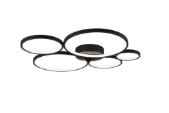 Sisustusvalaisimet^Trio Lighting kattovalaisin Rondo LED 5-os mattamusta
