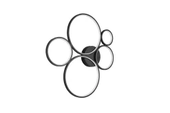 Sisustusvalaisimet^Trio Lighting kattovalaisin Rondo LED 5-os mattamusta