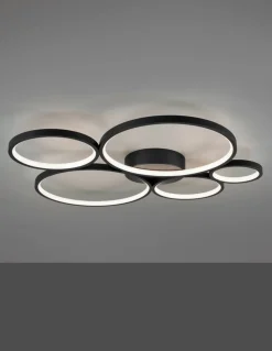 Sisustusvalaisimet^Trio Lighting kattovalaisin Rondo LED 5-os mattamusta