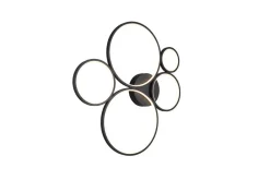 Sisustusvalaisimet^Trio Lighting kattovalaisin Rondo LED 5-os mattamusta