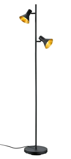 Sisustusvalaisimet^Trio Lighting lattiavalaisin Nina 2xE14 musta