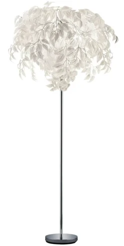 Sisustusvalaisimet^Trio Lighting lattiavalaisin Leavy 3xE14 valkoinen