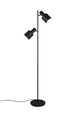 Sisustusvalaisimet^Trio Lighting lattiavalaisin Agudo 2xE27 mattamusta